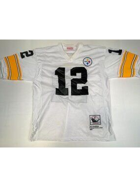 Mitchell & Ness Men L White Terry Bradshaw Pittsburgh Steelers 1982 Jersey NFL